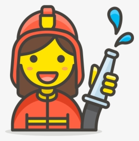 185 Woman Firefighter - Firefighter Emoji, HD Png Download, Free Download
