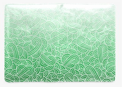 Ombre Green And White Swirls Doodles Custom Notebook, HD Png Download, Free Download