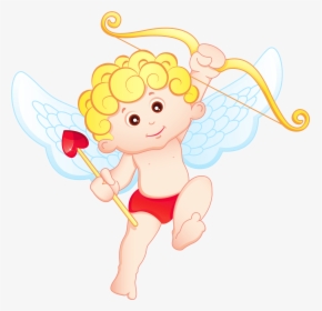 Valentine Cupid Clipart - Cute Cupid Png, Transparent Png, Free Download