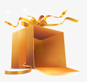 Transparent Open Gift Box Png - Golden Gift Box Png, Png Download, Free Download