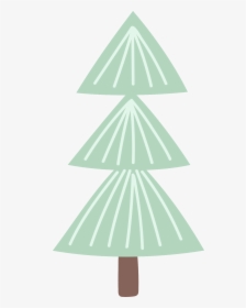 Triangle Branch Christmas Cartoon Transparent - Christmas Tree, HD Png Download, Free Download