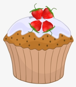 Strawberry Cupcake Clip Art, HD Png Download, Free Download