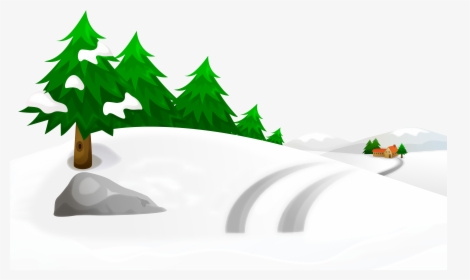 Snow Clipart Png -snowy Winter Ground With Trees And - Png Snow Tree Vector, Transparent Png, Free Download
