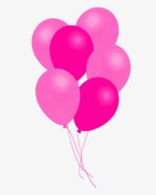 Pink Bunch Of Balloons - Balloon, HD Png Download, Free Download
