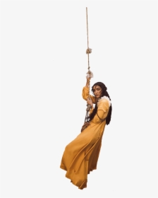 Woman Swing Hanging Rope Dress Freetoedit - Trapeze, HD Png Download, Free Download