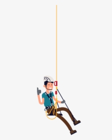 Cartoon Hanging On Rope, HD Png Download, Free Download