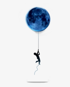 #ftestickers #fantasyart #boy #rope #moon #hanging - Illustration, HD Png Download, Free Download