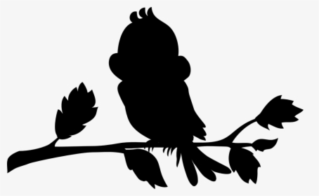 Bird Clip Art Cartoon Owl Vector Graphics - Bird Sitting On A Tree Clipart, HD Png Download, Free Download