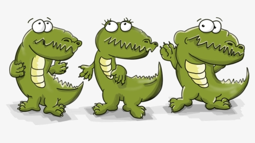 Crocodiles, Dancing, Cartoon, Cute, Three Crocodile - Three Alligators Cartoon, HD Png Download, Free Download