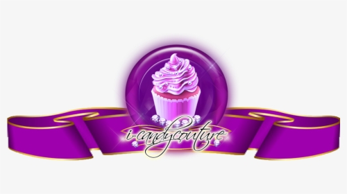 Purple Ribbon Banner - Cupcake Icon, HD Png Download, Free Download