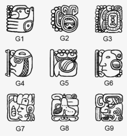 Lord Of The Nigh Glyphs - Mayan Lord Of Night Glyphs, HD Png Download, Free Download