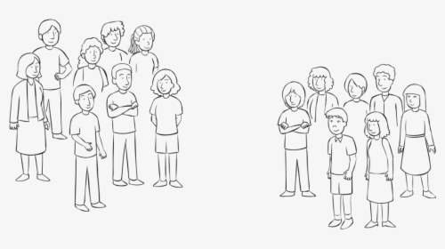 Transparent Groups Of People Png - Sketch, Png Download, Free Download
