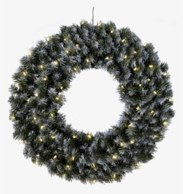 Wreath Edmonton - Julekrans Med Lys Til Døren, HD Png Download, Free Download