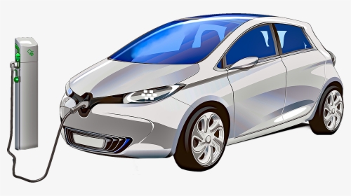 Electric Car Png - Electric Car Being Charged, Transparent Png, Free Download