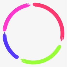 Neon Round Kpop Colorful Freetoedit Circle Frame Border - Circle, HD Png Download, Free Download