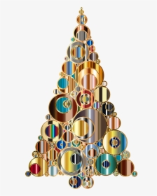 Colorful Abstract Circles Christmas Tree 6 Variation - Christmas Day, HD Png Download, Free Download