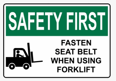 Forklift Seat Belt - Forklift Seat Belt Sign, HD Png Download, Free Download