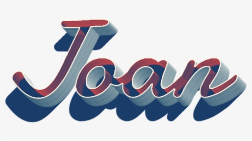 Joan 3d Letter Png Name - Graphic Design, Transparent Png, Free Download