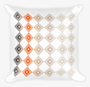 Modern Orange And Beige Coloured Square Pillow Cushion - Cushion, HD Png Download, Free Download