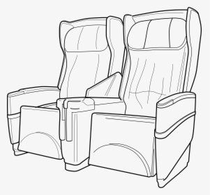 Aircraft Seating Clip Arts - Draw A Airplane Seat, HD Png Download, Free Download
