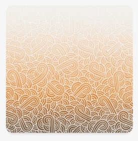 Ombre Orange And White Swirls Doodles Square Coaster - Mat, HD Png Download, Free Download