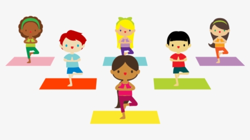 Cartoon Kids Yoga, HD Png Download, Free Download
