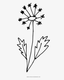 Nice Dandelion Coloring Pages Page Ultra - Line Art, HD Png Download, Free Download
