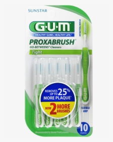 Gum® Go-betweens® Proxabrush® Cleaners, Tight, 10 Ct - Gum Proxy Brushes, HD Png Download, Free Download