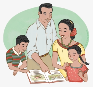 Transparent Parent And Child Reading Clipart - Bilingual Families, HD Png Download, Free Download