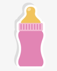 Cartoon Glass Bottle Infant - Cartoon Baby Bottle Vector, HD Png Download, Free Download