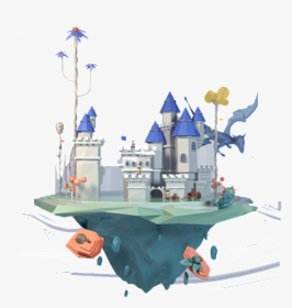 Cartoon Fairytale Castle Building Pattern Element - Scale Model, HD Png Download, Free Download