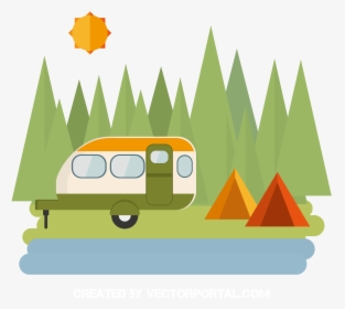 Camping Vector Camp Site - Transparent Camping Clip Art, HD Png Download, Free Download