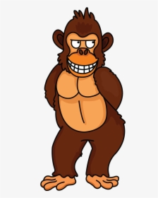 Clip Art Pictures Of Baby Gorillas - Draw A Cartoon Gorilla, HD Png Download, Free Download