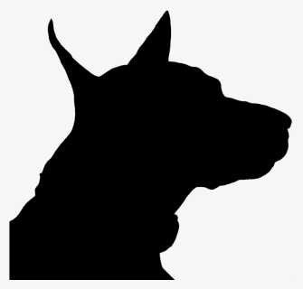 Dog, Doberman, Silhouette, Black - Doberman Head Silhouette, HD Png Download, Free Download