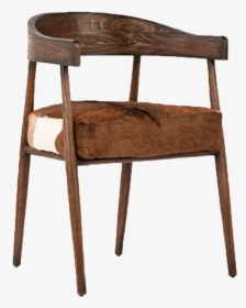 Hyde Chair, Rustic Chair, Animal Hide And Wooden Chair, - Hide Dining Chair, HD Png Download, Free Download