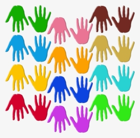 Multi Coloured Handprints Clipart , Png Download - Coloured Hand Prints, Transparent Png, Free Download