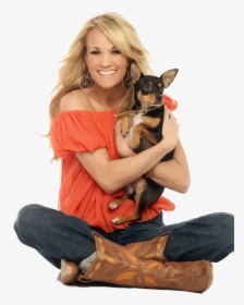 Carrie Underwood Png High-quality Image - Carrie Underwood Images With Her Dog, Transparent Png, Free Download
