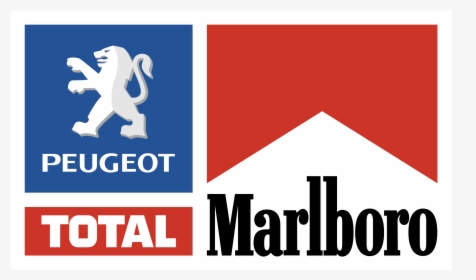 Peugeot Total Marlboro Team Logo Png Transparent - Marlboro Peugeot Total Logo, Png Download, Free Download