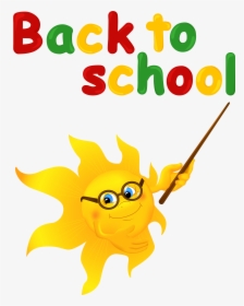 Transparent Back To School Border Clipart - Cartoon Sun Back To School, HD Png Download, Free Download