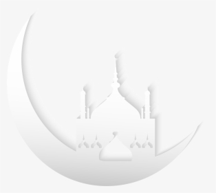 Pattern Al Moon Black Eid Church Fitr Clipart - Eid Moon Png White, Transparent Png, Free Download