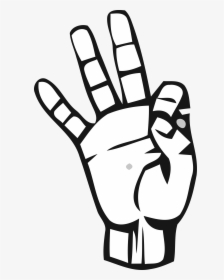 Transparent Deaf Clipart - Number 9 Hand Sign, HD Png Download, Free Download