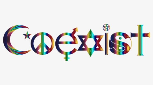 Chromatic Coexist 14 Clip Arts - Coexist Decal, HD Png Download, Free Download