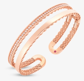 Double Symphony Golden Gate 18k Rose Gold Diamond Bangle - Chain, HD Png Download, Free Download