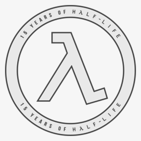 15 Years Of Half-life Logo - Half Life Black And White, HD Png Download, Free Download