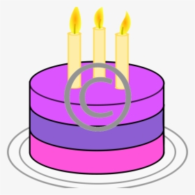 Birthday Cake Simple Art, HD Png Download, Free Download