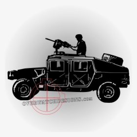 Hummer With Mk 19 Gunner Decal - Military Hummer Decal, HD Png Download, Free Download