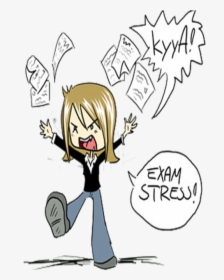 Stress Clipart Person - Exam Stress Of Cartoons, HD Png Download, Free Download