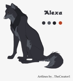 Female Wolf Png High-quality Image - Black Female Wolf Drawing, Transparent Png, Free Download
