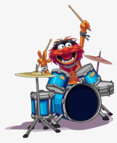 Drum Club Penguin Wiki - Muppets Animal Drummer, HD Png Download, Free Download