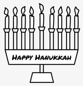 Menorah, Happy Hanukkah Writing, Eighth Night Candle - Cylinder, HD Png Download, Free Download
